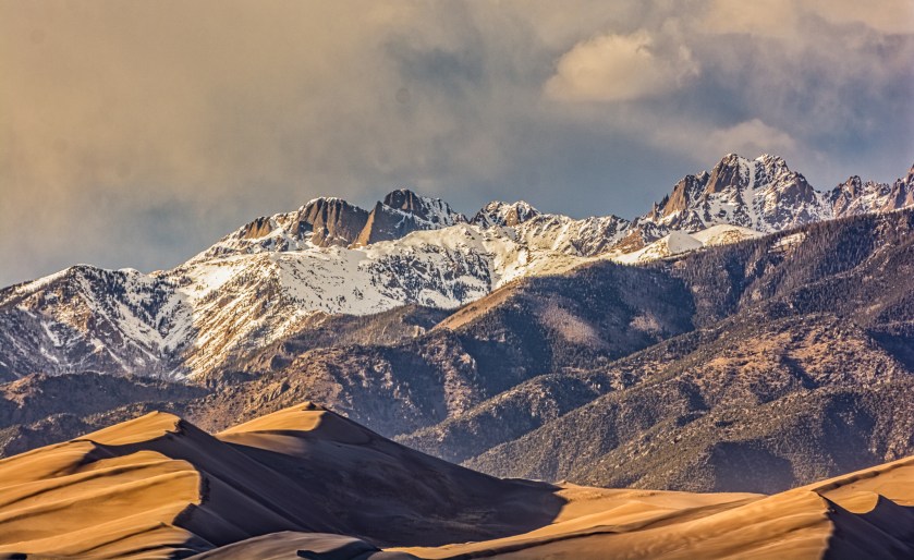 Sand Dunes and Mountains